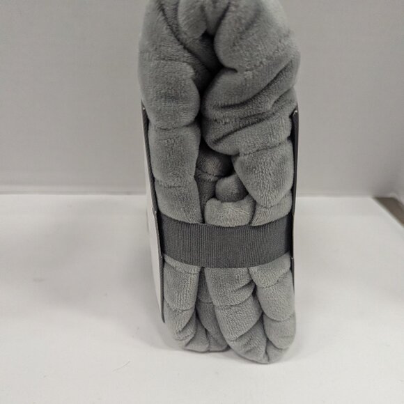 Threshold Gray Velvet Sham Standard Size Rice Stitched Channel Pillow Cover - Picture 3 of 3